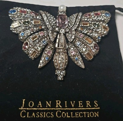 Joan Rivers Multicolor Bejeweled Butterfly Brooch #161 Limited Edition Papers  | eBay | eBay US