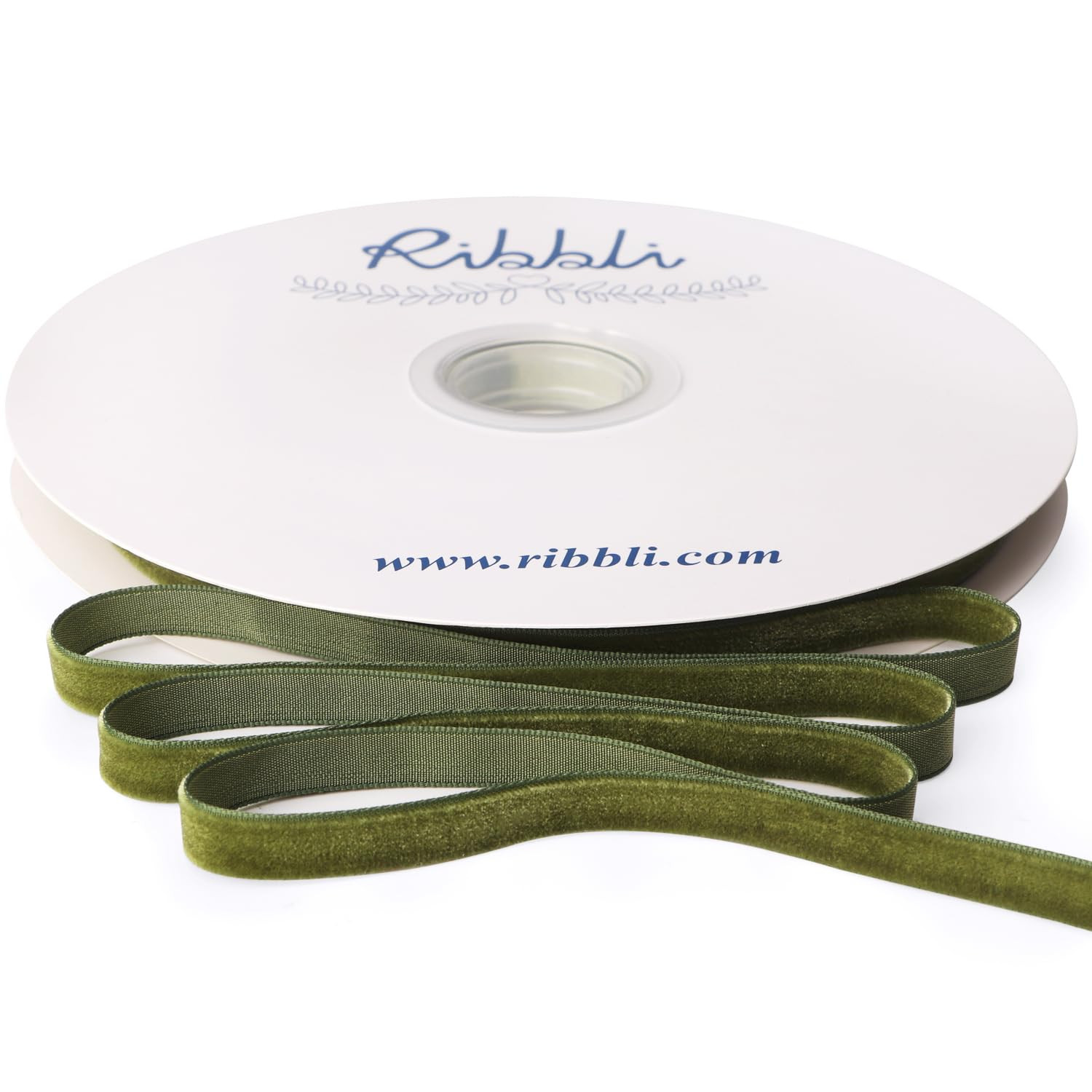 Ribbli Khaki Velvet Ribbon 3/8 Inches Continuous 25 Yard Spool Khaki Christmas Ribbon for Gift Wr... | Amazon (US)