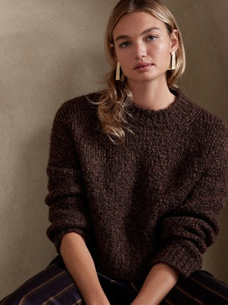Petite Soffio Bouclé Sweater | Banana Republic (US)