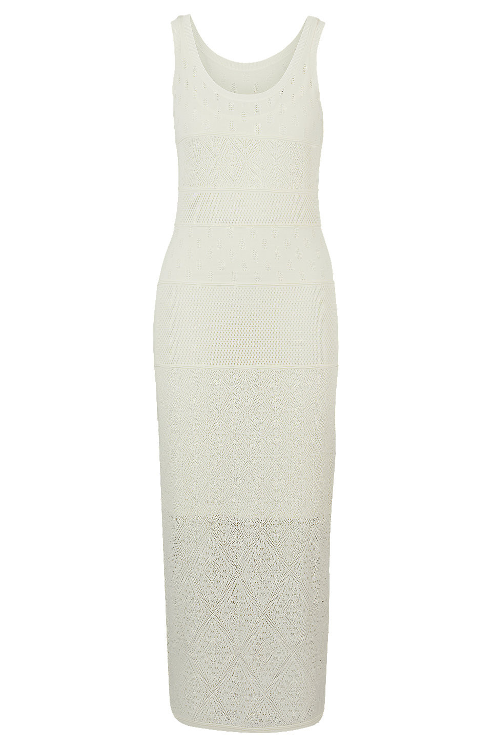 BOSS - Knitted dress in midi length with mixed structures | Hugo Boss (UK)