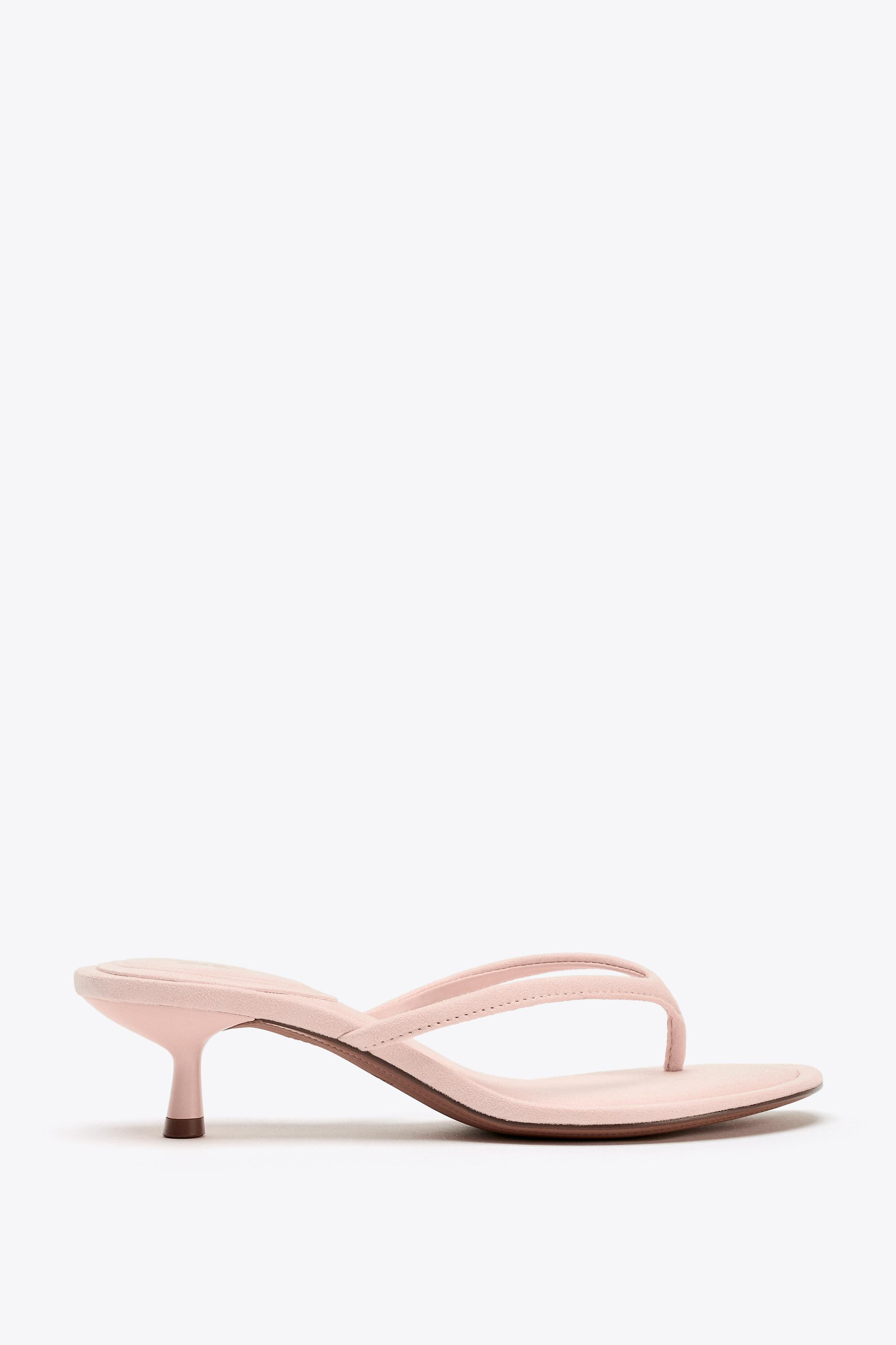 SOFT-FINISH KITTEN HEEL SANDALS | Zara UK