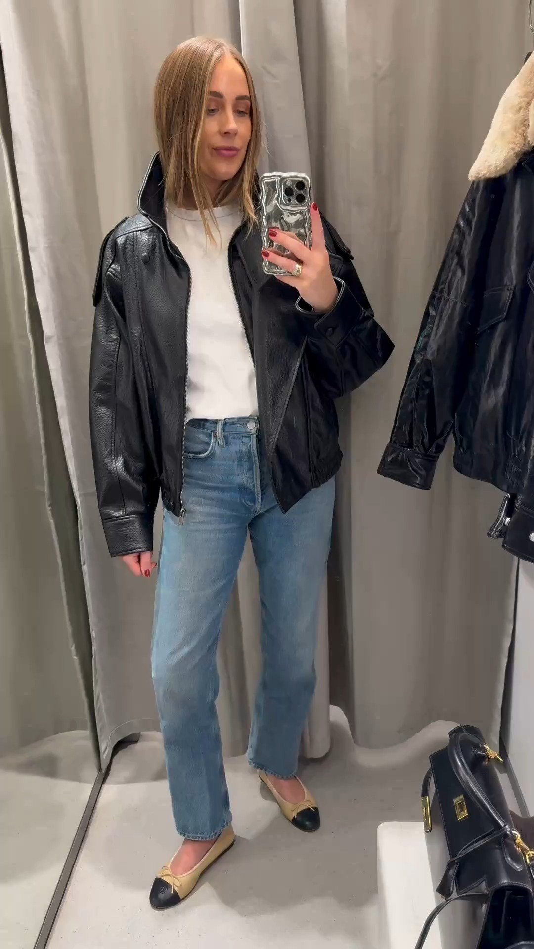 Fashion Jackson, Zara black leather jacket (wearing a small - runs big). 

#LTKStyleTip #LTKOver40 #LTKSeasonal