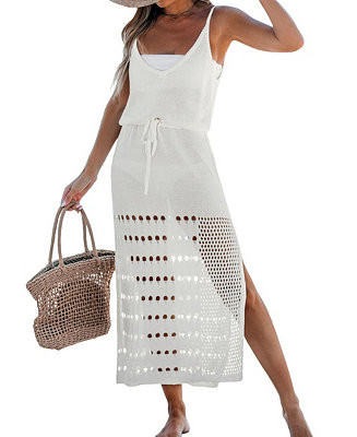 Women's Breezy Eyelet Maxi Cover-Up Dress | Macy's