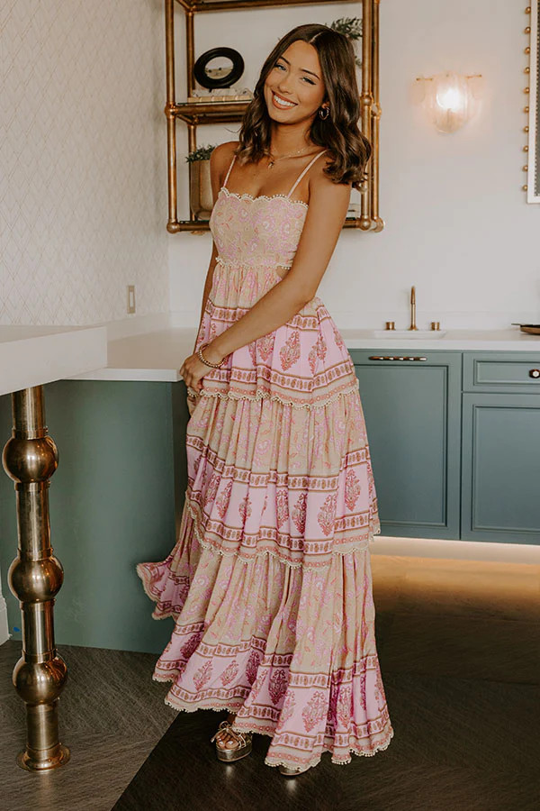 Feeling Boho Tiered Maxi Dress in Primrose Yellow | Impressions Online Boutique