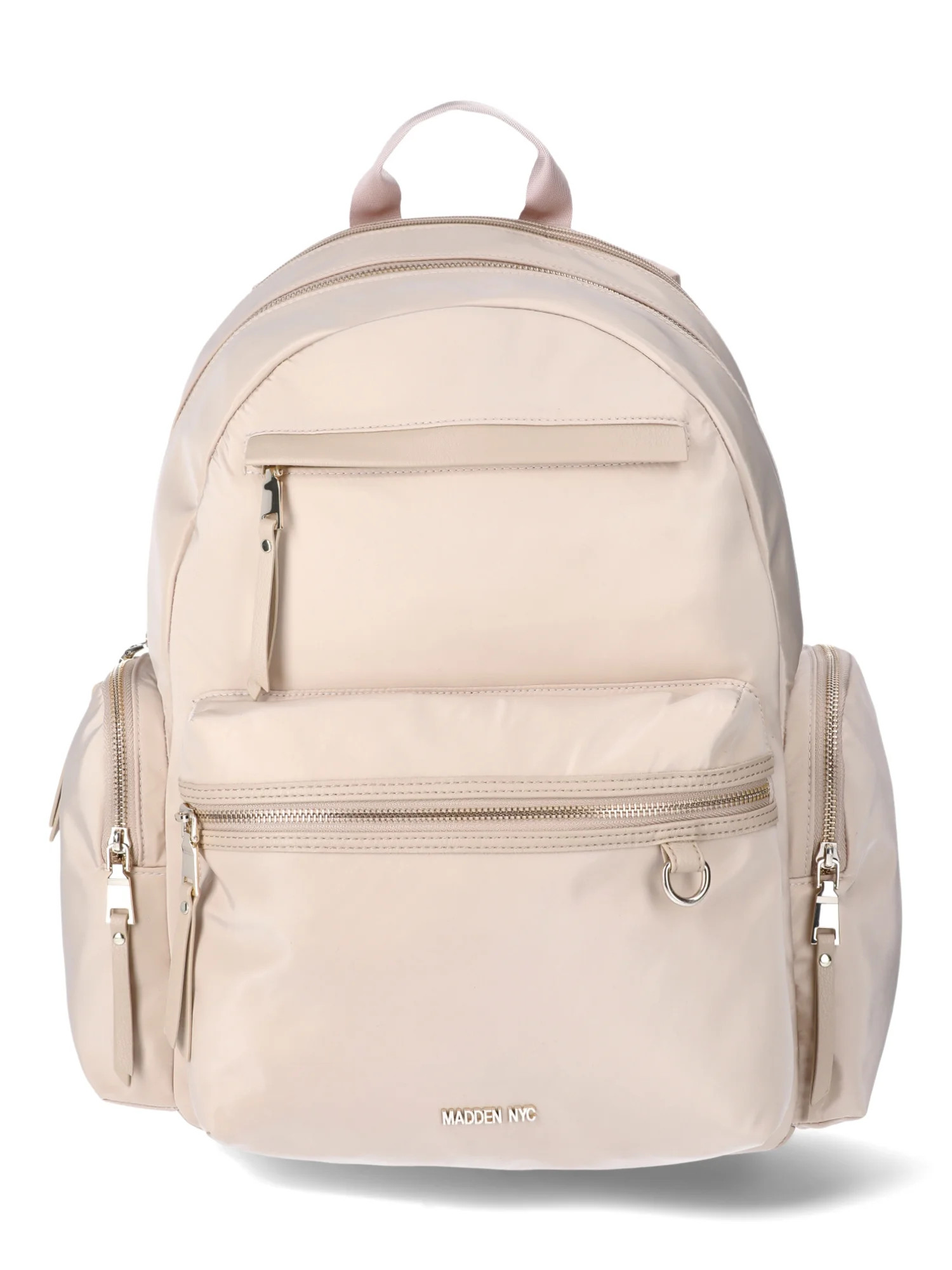 Madden NYC Women's Dome Backpack with Front Pockets and Removable Pouch, Khaki | Walmart (US)