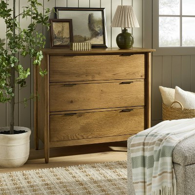 3 Drawer Modern Wood Dresser - Aged Oak - Hearth & Hand™ with Magnolia | Target
