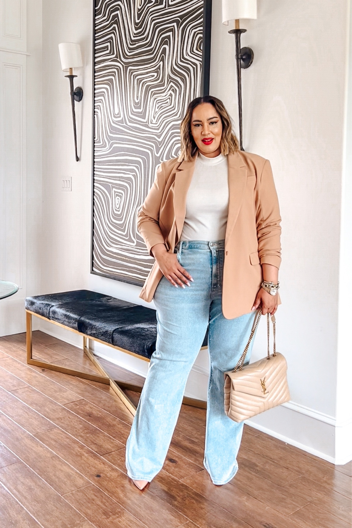 Workwear outfit ideas, satin blouse, h&m, spanx, plus, curvy, work, office size 18 sizes 20, abercrombie casual friday denim flare blazer


#LTKcurves #LTKworkwear