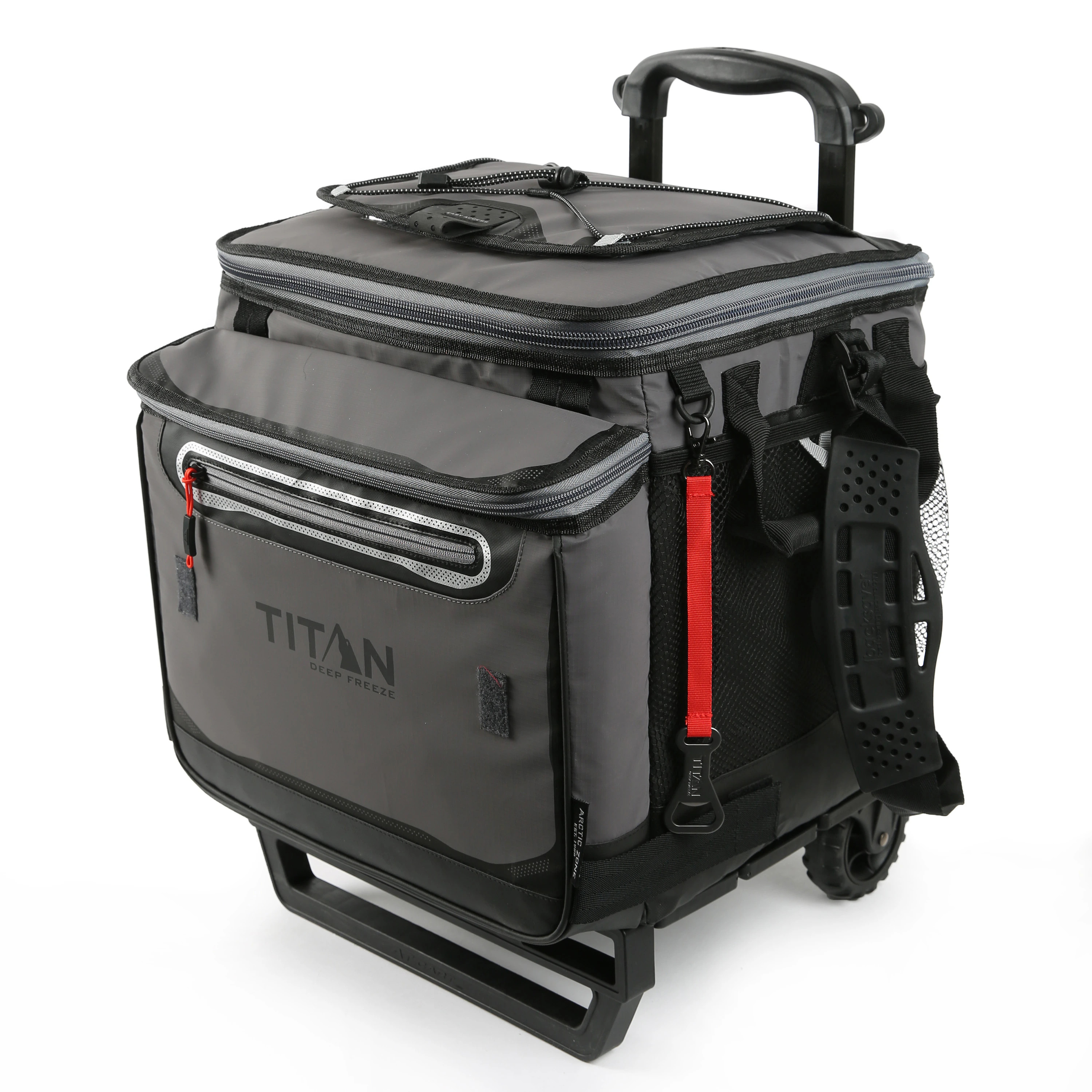 Titan by Arctic Zone Gray 60 Cans Soft Insulated Wheeled Bag cooler one_size | 5-21602-50-0E | Lowe's