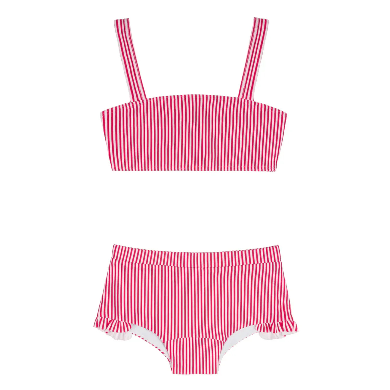 Minnow Gondola Stripe Bandeau Bikini and Swim Shorts | JoJo Mommy