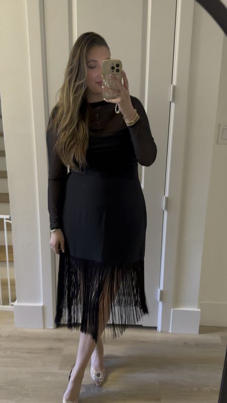 Abercrombie sale - holiday outfit. Wearing XL in bodysuit & fringe skirt, both are a little big for me (size 14 postpartum right now) 

#LTKCyberWeek #LTKmidsize #LTKHoliday