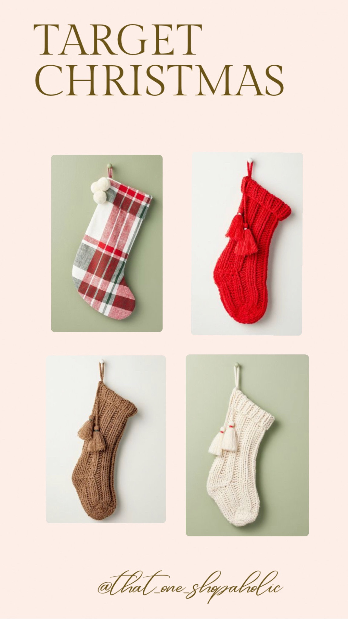 Festive Plaid Christmas Stocking … curated on LTK