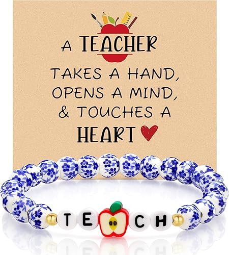 Sereney Teacher Appreciation Gifts for Women,Teacher Week Bracelet Appreciation Day Thank You Gif... | Amazon (US)