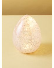 7in Speckle Light Up Glass Egg | HomeGoods