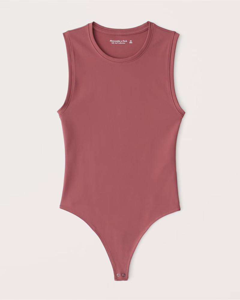 Seamless Fabric Crewneck Tank Bodysuit | Abercrombie & Fitch (US)