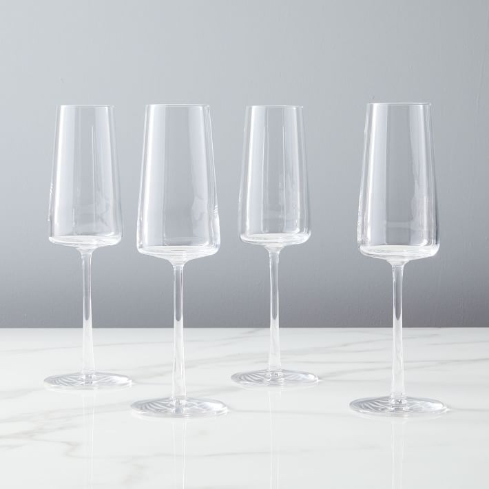 Horizon Lead-Free Crystal Champagne Flute Sets | West Elm (US)