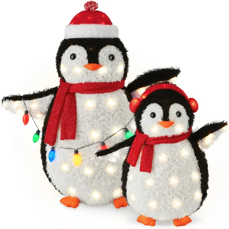 Best Choice Products 2-Piece Lighted 3ft Pop-Up Penguin Family Outdoor Christmas Decoration w/ 15... | Walmart (US)