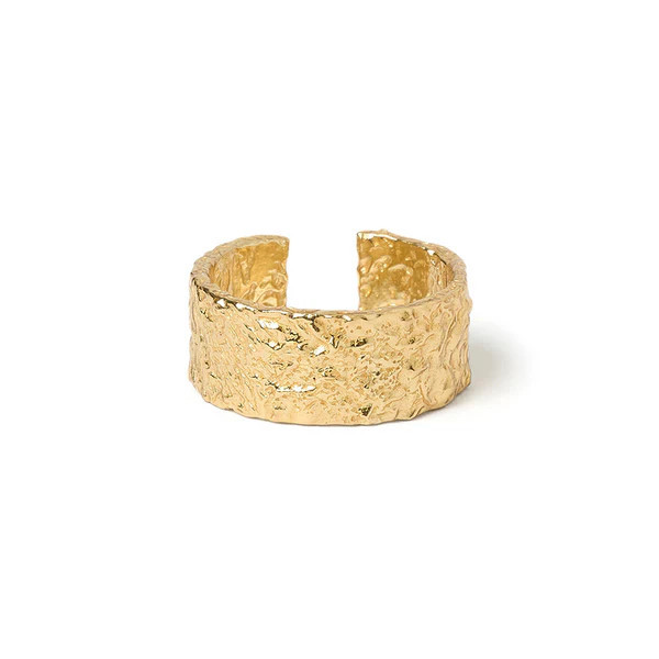 Eros Gold Textured Ring - Large | Arms Of Eve