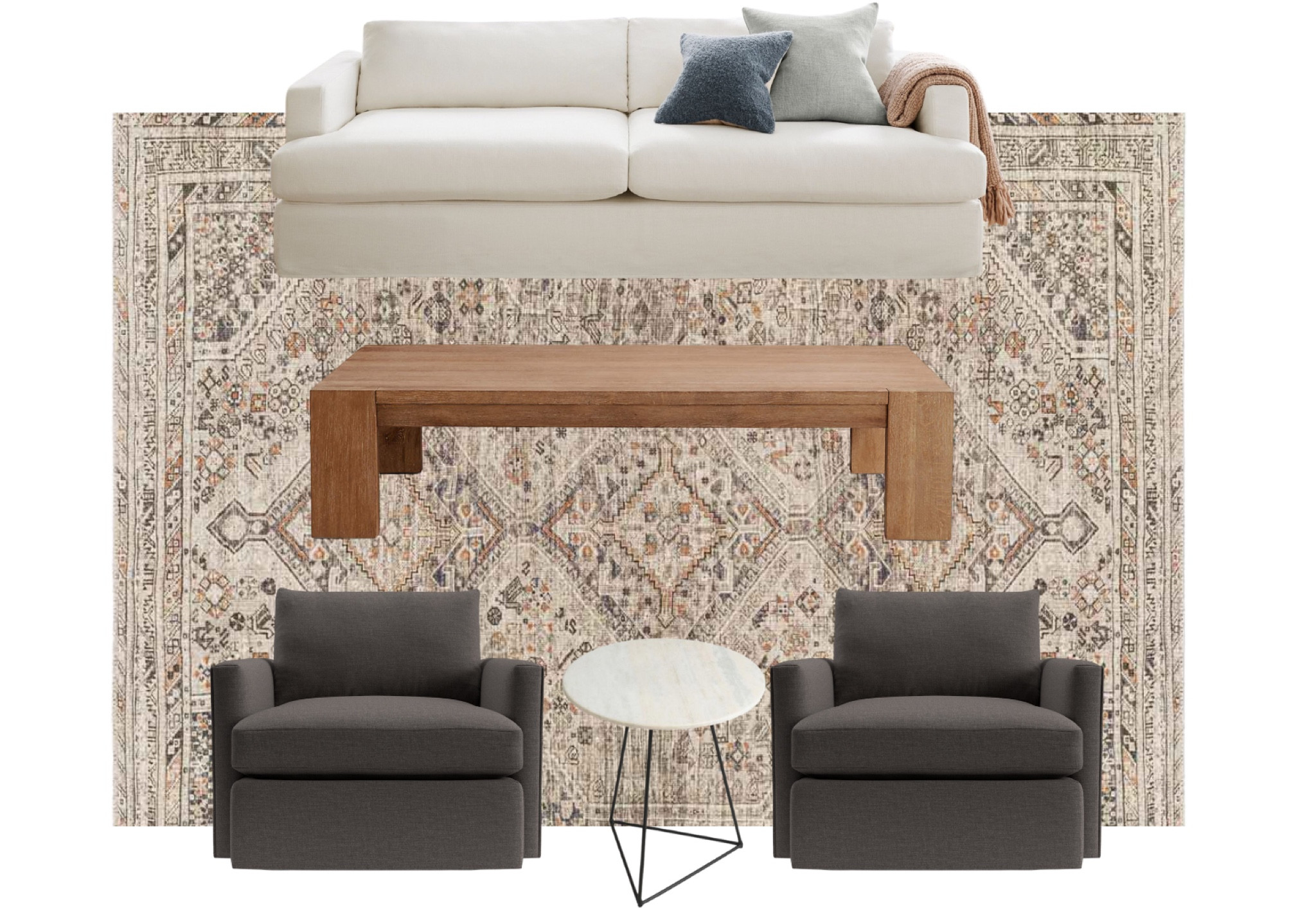 Living room refresh! 

Vintage rug, swivel chairs, coffee table, white couch, white sofa, pottery barn, crate and barrel 

#LTKhome #LTKstyletip #LTKfamily