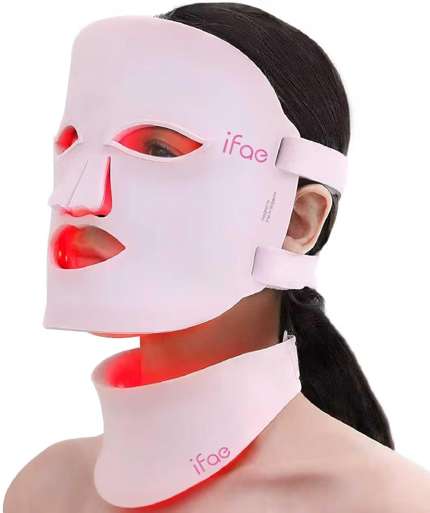 Red Light Therapy Mask for Face and Neck, 7 Colors with NIR Led Face Mask Light Therapy with Eye ... | Amazon (US)