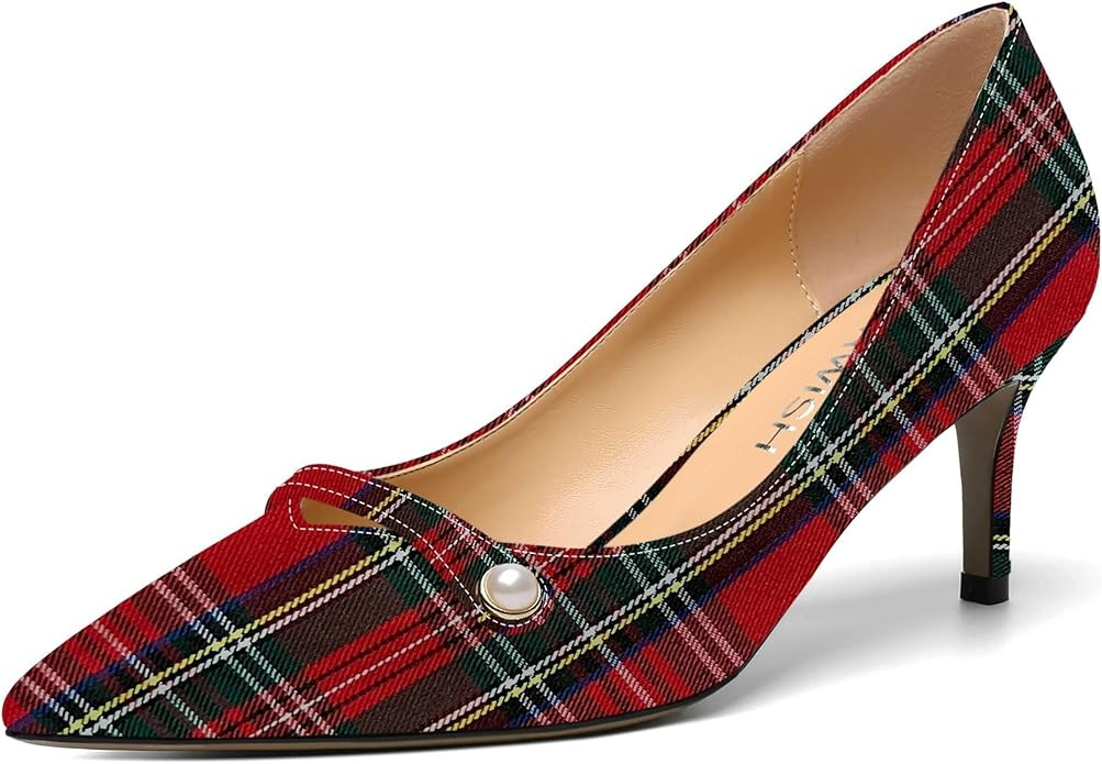 ROSERWISH Womens Sexy Patent Pointed Toe Slip On Evening Wedding Stiletto Mid Heel Pumps Dress Sh... | Amazon (US)