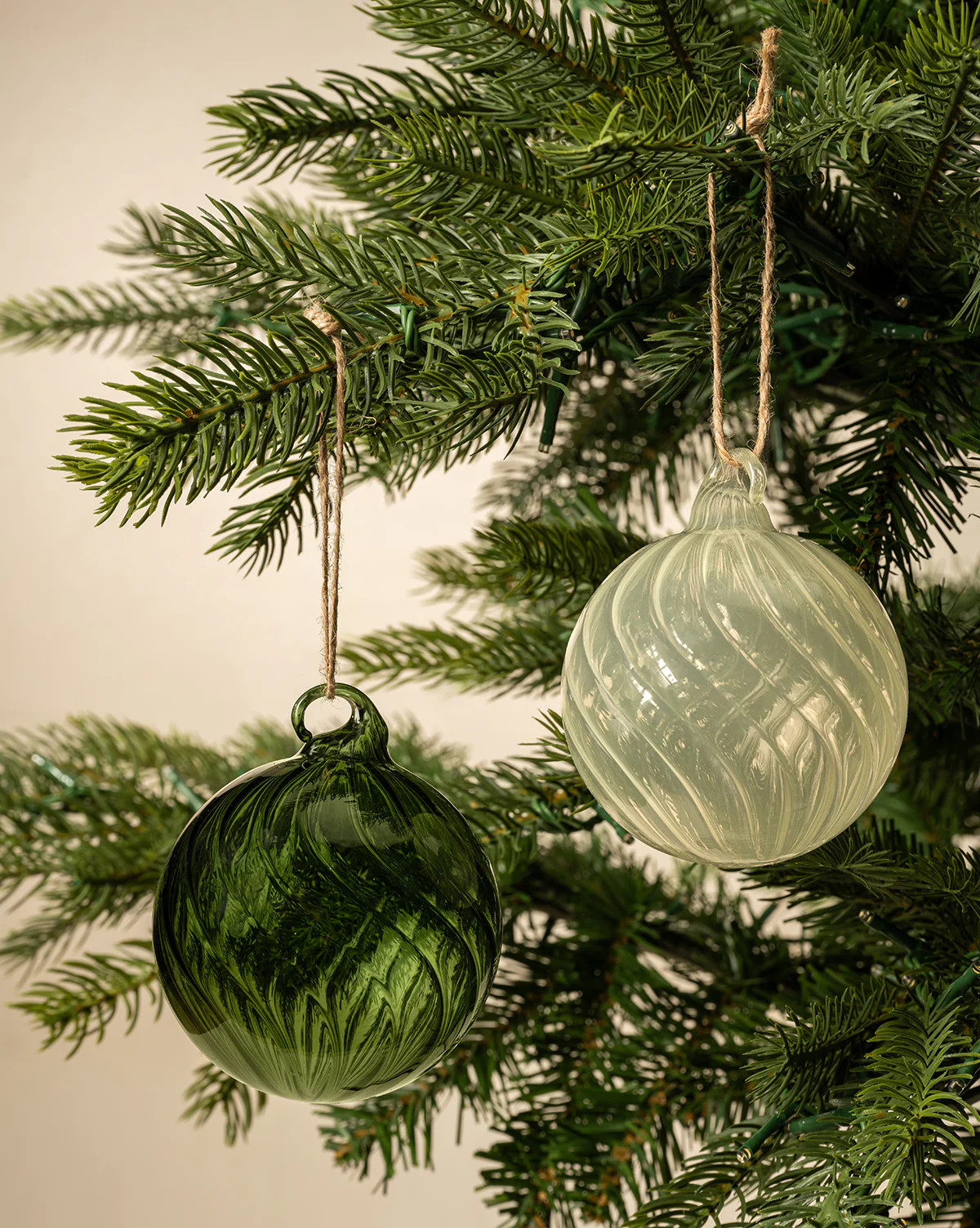 Pine Green & White Mint Assorted Bauble Sets (Set of 12) | McGee & Co. (US)