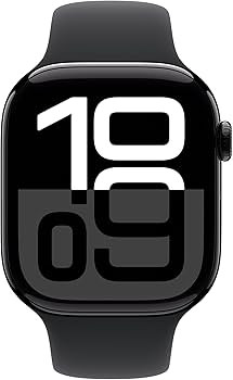 Apple Watch Series 10 [GPS 46mm case] Smartwatch with Jet Black Aluminium Case with Black Sport B... | Amazon (US)