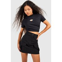 Womens Stretch Cargo Mini Skirt - Black - 12 | boohoo (US & Canada)