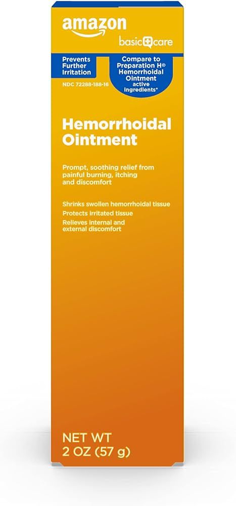 Amazon Basic Care Hemorrhoid Ointment, Hemorrhoid Treatment, Pain Relief, Relieves Burning, Itchi... | Amazon (US)