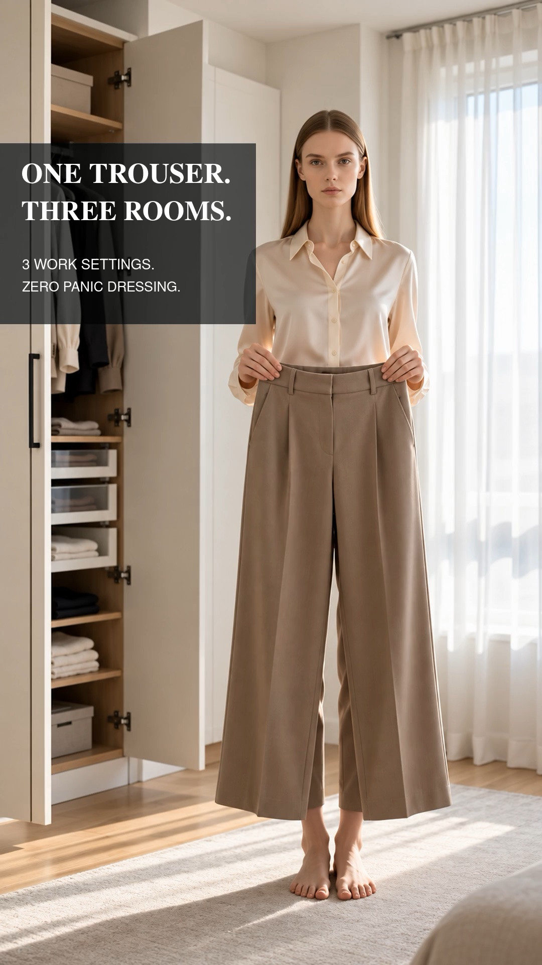 One trouser. Three rooms. Three different signals.

The boardroom: add a structured blazer, pointed heels and a sharp leather bag.

The everyday office: switch to a fine knit, loafers and a practical tote.

The client dinner: finish with a fluid blouse, slingbacks and a polished clutch.

The lesson? You don’t need three new outfits. You need one strong base that can adjust to the room.

Save this workwear formula, then shop the exact pieces in my LTK storefront. Link in bio.

#ExecutiveWorkwear #OfficeOutfitIdeas #WorkwearStyle #ProfessionalStyle #CapsuleWardrobe