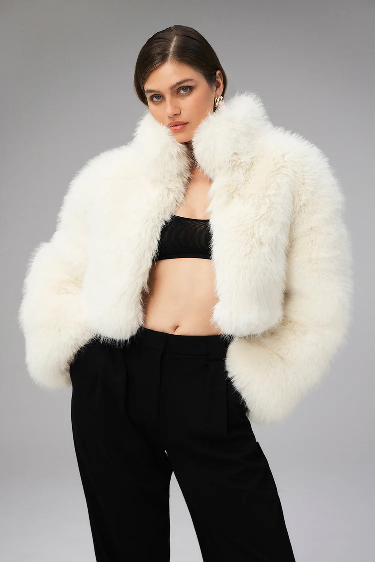 Opulent Faux Fur Cropped Jacket | Alo Yoga (US)