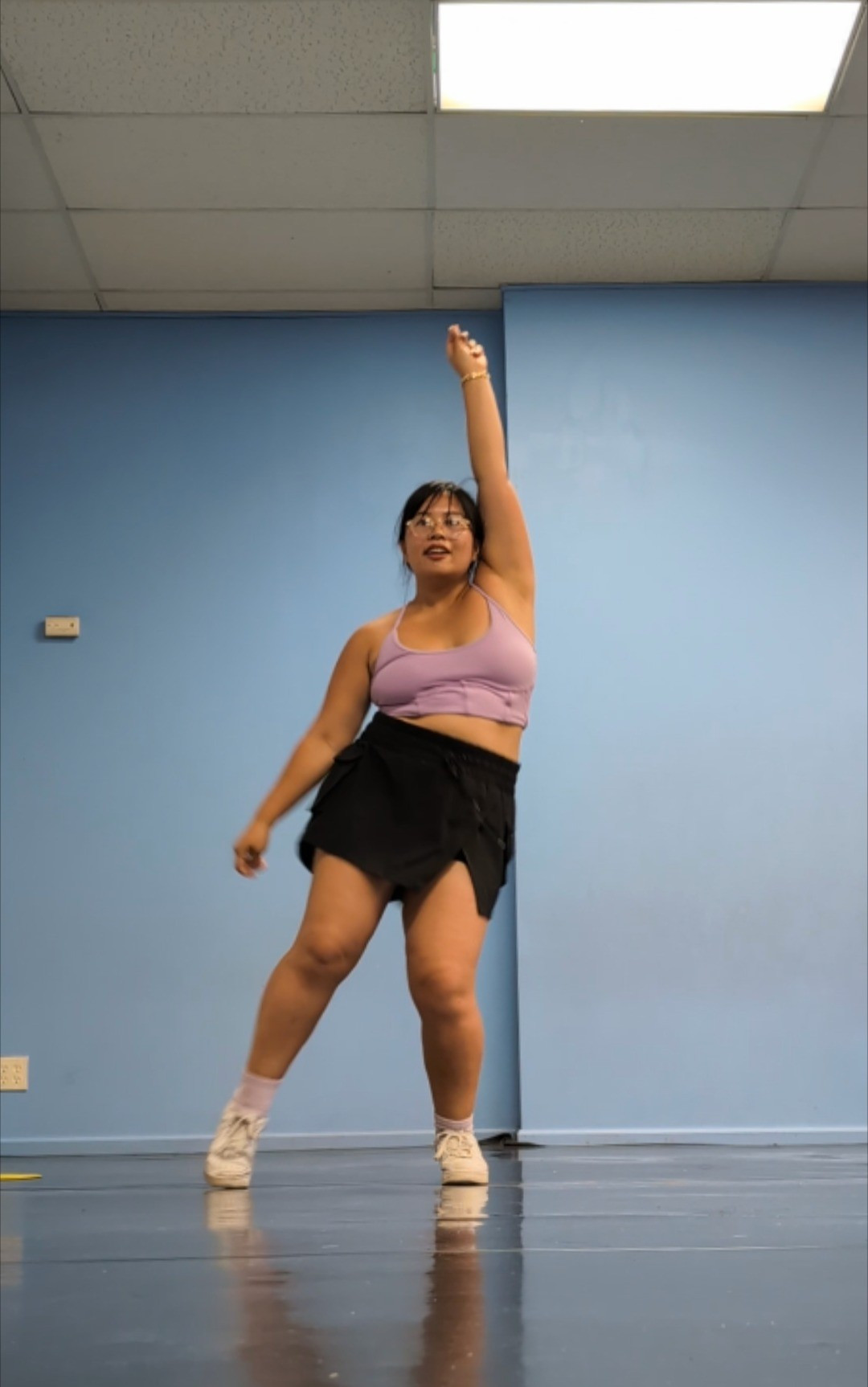 Popflex dance outfit! The top worked well for my size B cup. If you're a bigger chest, high cardio may be difficult. The skort is great outside dancing with its pockets - it held a plastic water bottle for me once!

#LTKActive #LTKMidsize #LTKPetite