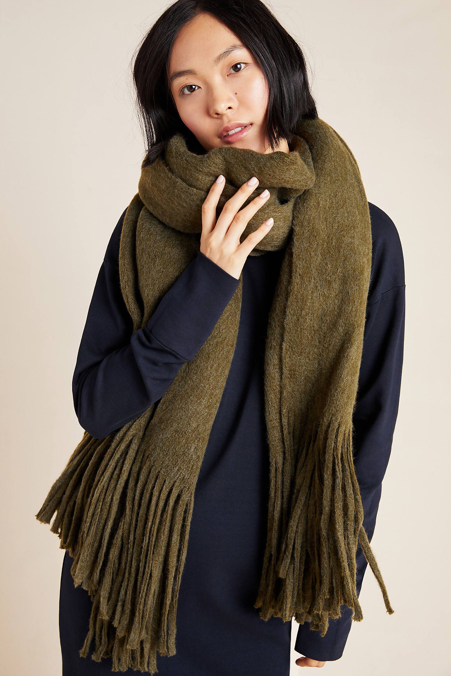 Mimi Fringed Wrap Scarf | Anthropologie (US)