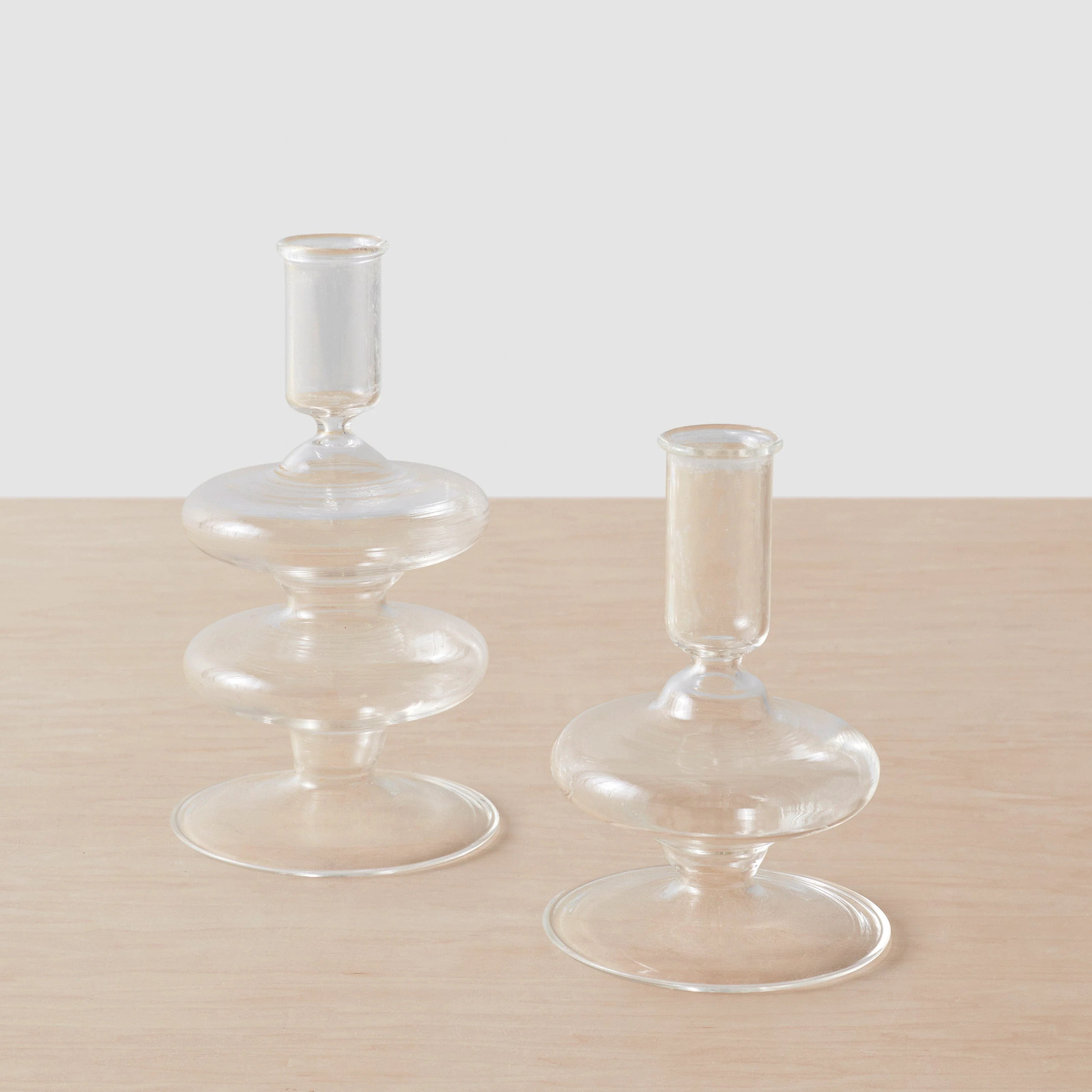 Veeha Glass Candle Holders - Set of 2 | The Citizenry