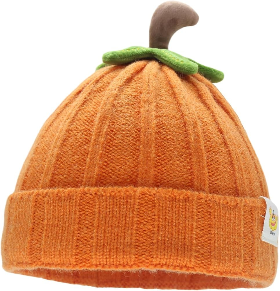 Baby Knitted Pumpkin Beanie Hat, Soft Baby Pumpkin Costume Hat for Toddlers, Autumn, Halloween, T... | Amazon (US)