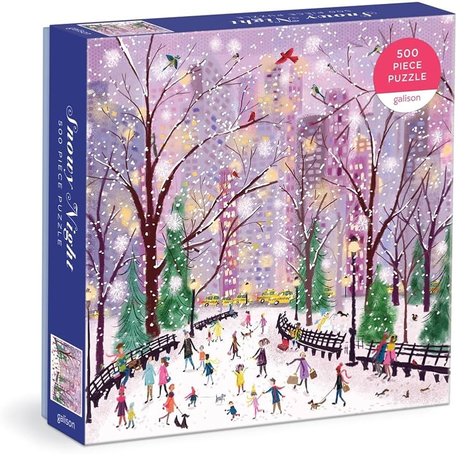 Galison Snowy Night 500 Piece Puzzle from Galison - 20" x 20" Winter Themed Puzzle That is Perfec... | Amazon (US)