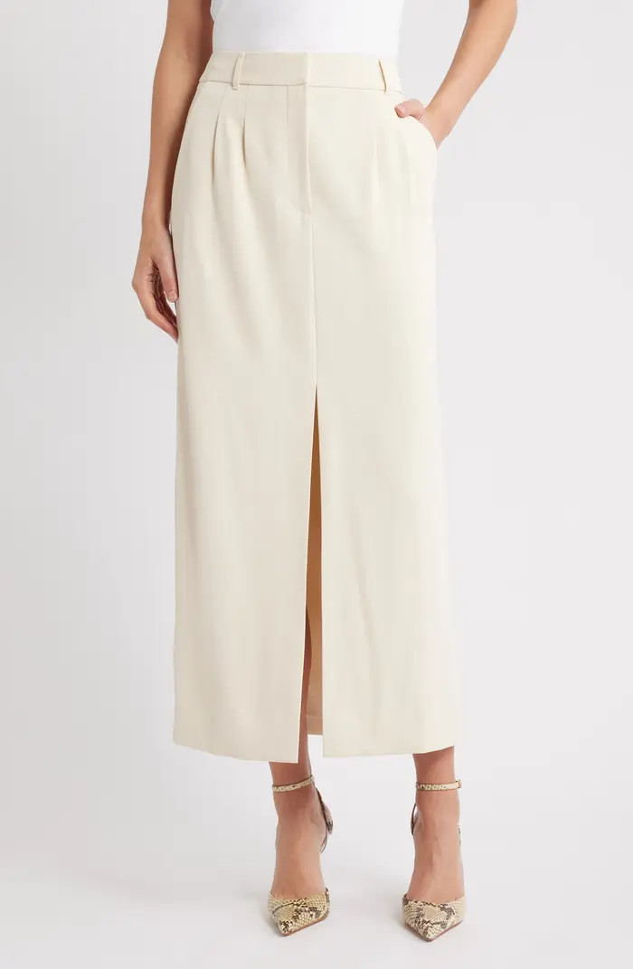 French Connection Harry Suiting Slit Maxi Skirt | Nordstrom | Nordstrom