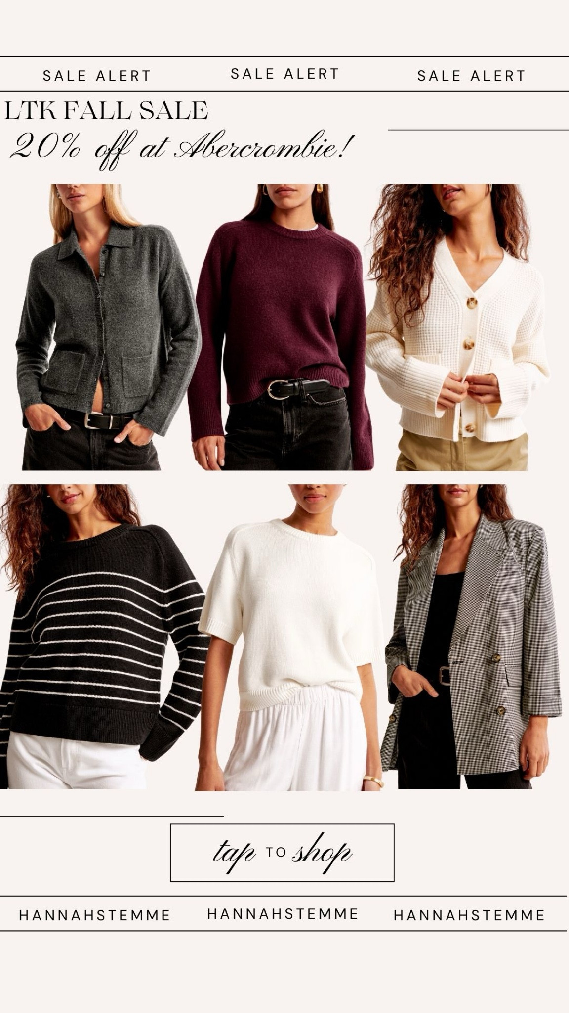 The Abercrombie sweaters and blazers are perfect for fall at such a great price point! I’ll be snagging a few from their new collection while they are still 20% off today for the LTK sale. 

#LTKFallSale #LTKStyleTip #LTKSeasonal