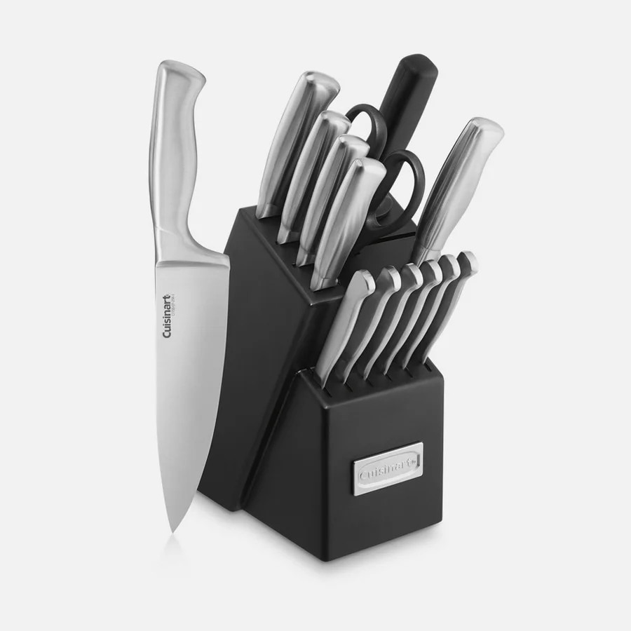 Cuisinart 15pc Stainless Steel Hollow Handle Cutlery Block Set | Walmart (US)
