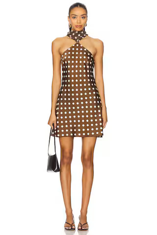 Maude Club Hendrix Dress in Brown Dots from Revolve.com | Revolve Clothing (Global)