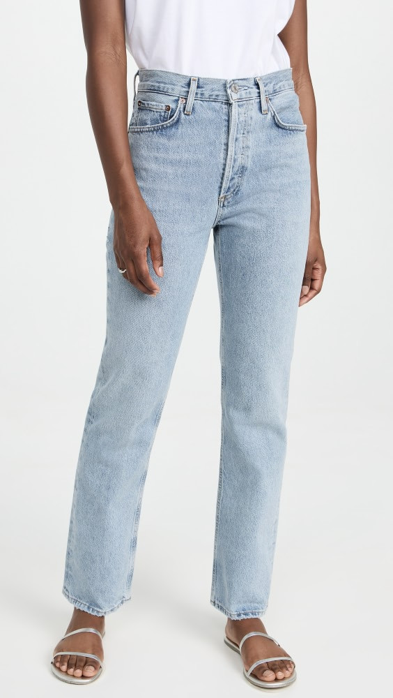 AGOLDE Lana Mid Rise Straight Jeans | Shopbop | Shopbop