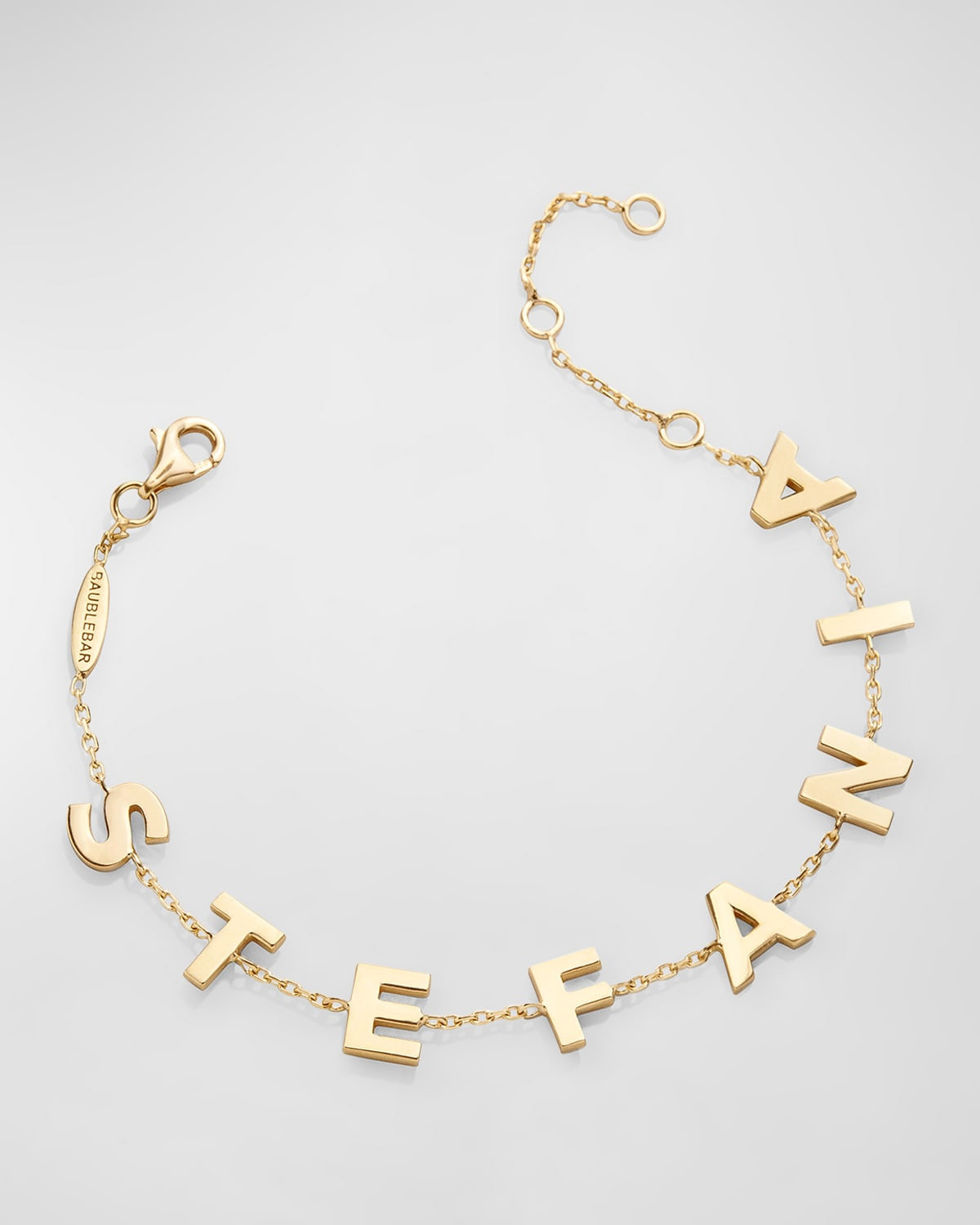 18K Gold-Plated Custom Spaced Letter Name Bracelet | Neiman Marcus