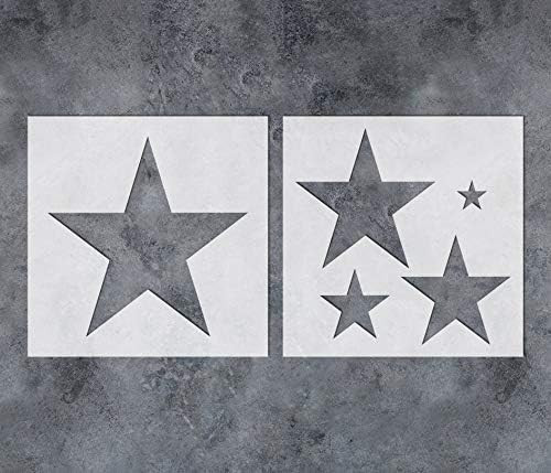 GSS Designs Star Stencil for Wall (2 Pack) - Reusable Plastic Stars Stencils for Painting on Wood... | Amazon (US)