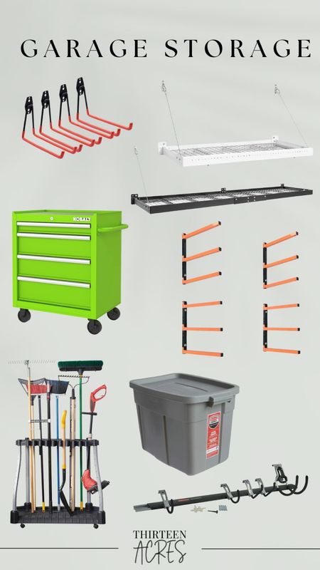 Garage storage.

Shelving, shelves, storage bins, tool box, hooks.

#LTKhome