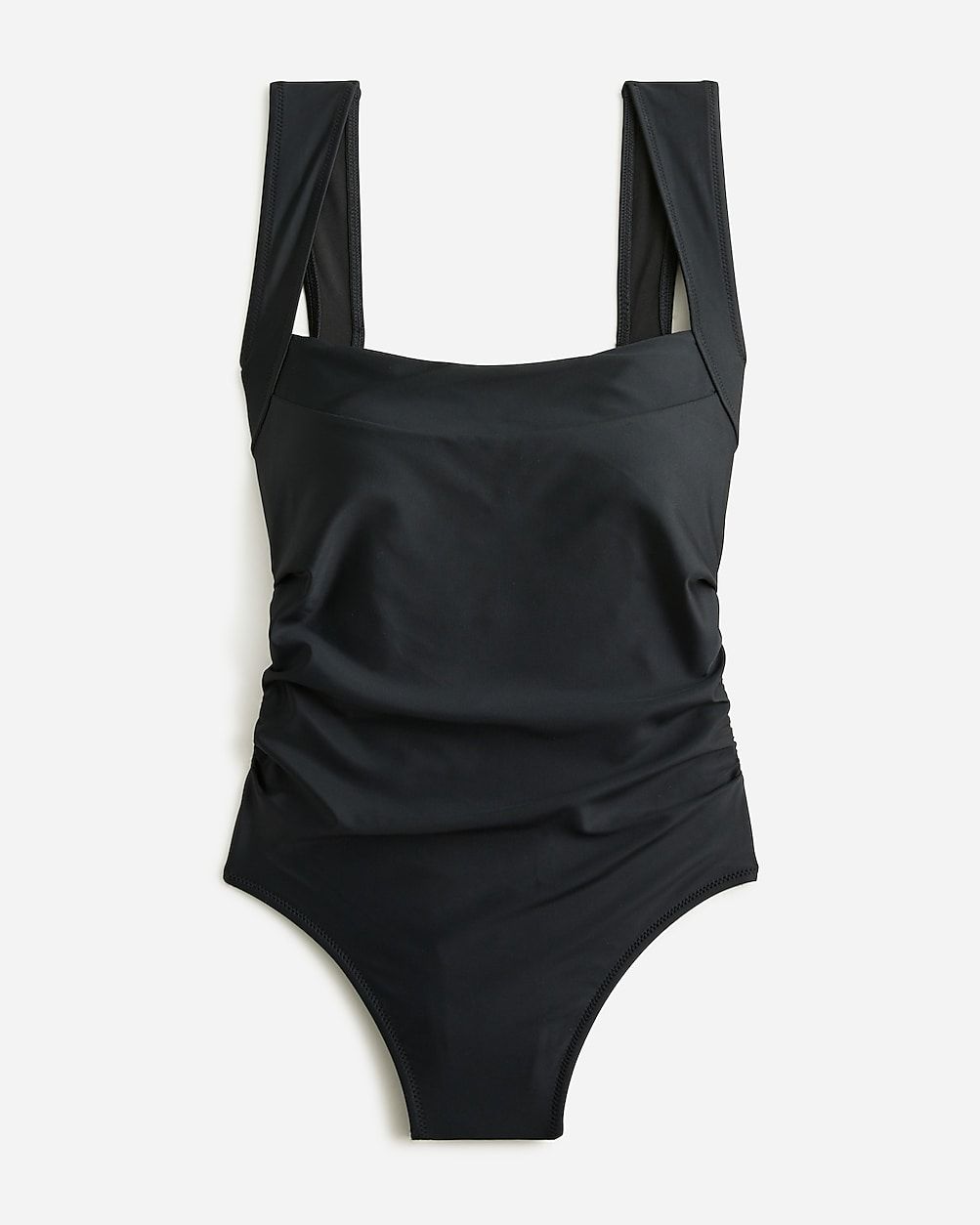 Ruched squareneck one-piece swimsuit | J.Crew US