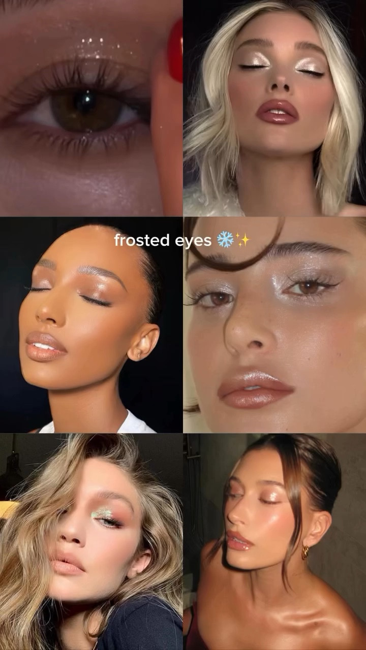 frosted holiday makeup ❄️✨ run, don’t walk to get the @patrickta major dimension eye illusion eyeshadow duo 

#holiday #holidaymakeup #christmasmakeup #nyemakeup #eyeshadow #frostedeyes #frostedmakeup #patrickta #patricktabeauty #haileybieber #jasminetookes #elsahosk