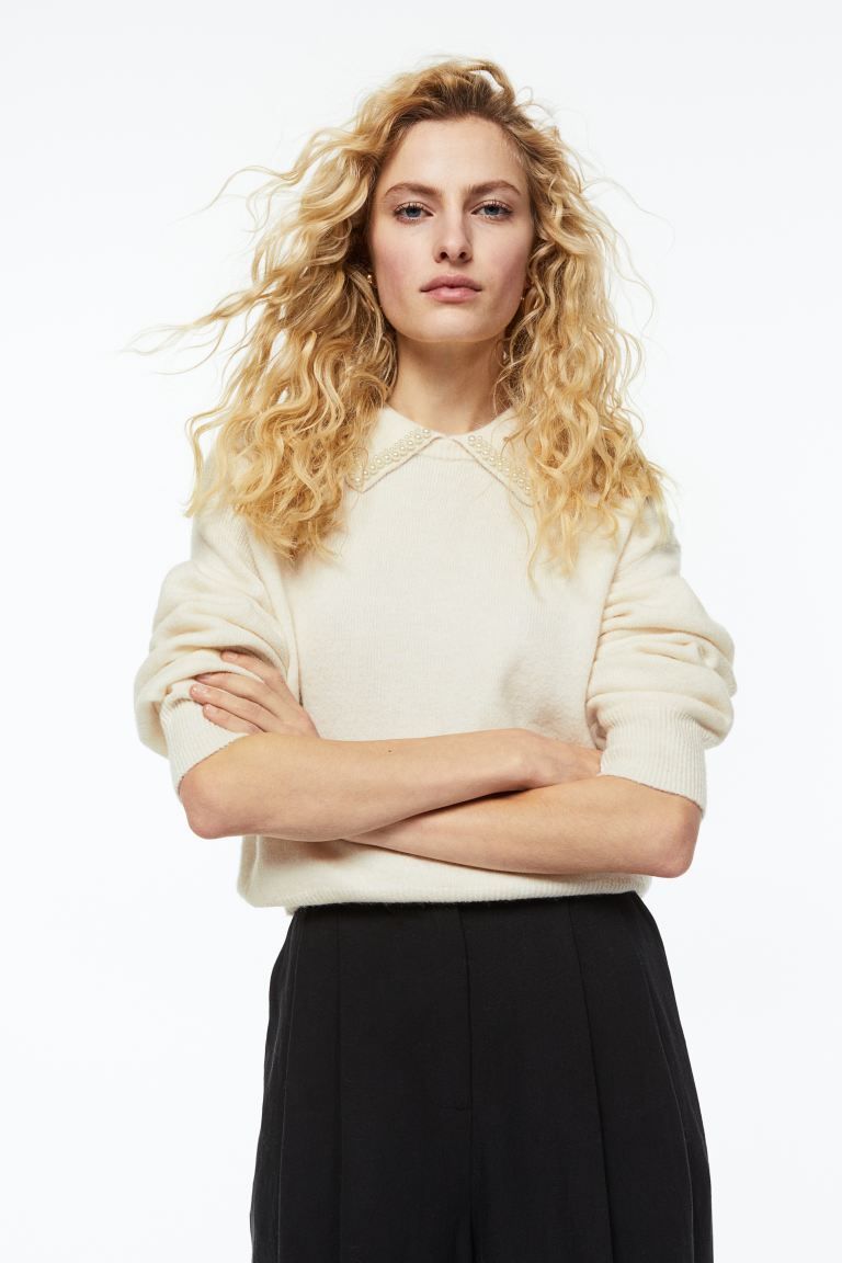 Beaded-collar jumper | H&M (UK, MY, IN, SG, PH, TW, HK)