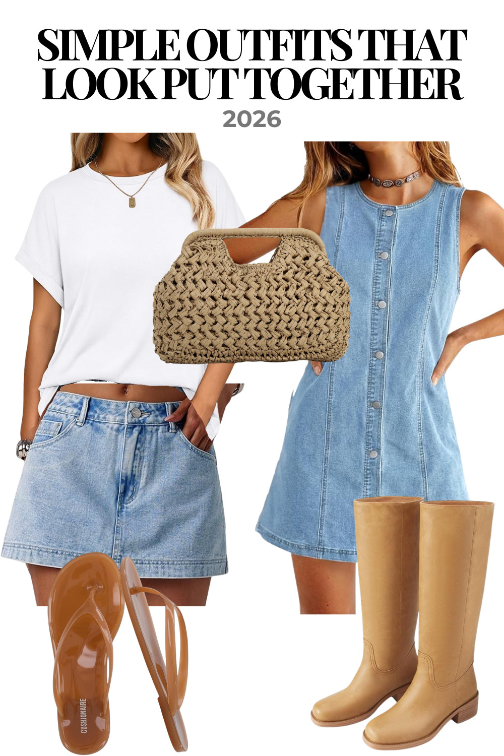 Simple Outfit Ideas That Look Put Together (2026 Casual Chic Style)


easy outfits, lazy girl outfits, simple outfit ideas, look put together outfits, casual outfit inspo, denim dress outfit, white tee outfit ideas, minimal outfits, effortless style outfits, everyday fashion inspo, neutral outfits aesthetic, basic outfits but better, quick outfit ideas, 2026 fashion trends, amazon fashion, amazon finds

 

 #LTKgrwm #LTKootd #LTKSeasonal