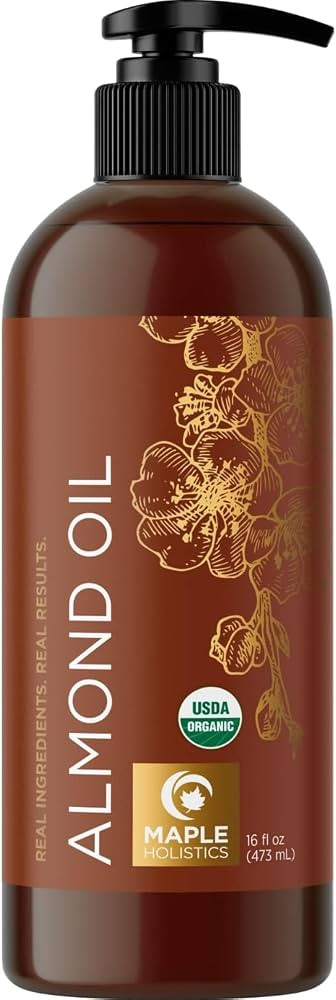 USDA Organic Sweet Almond Oil - Pure Cold Pressed Organic Almond Oil for Skin Hair and Nails - Mo... | Amazon (US)