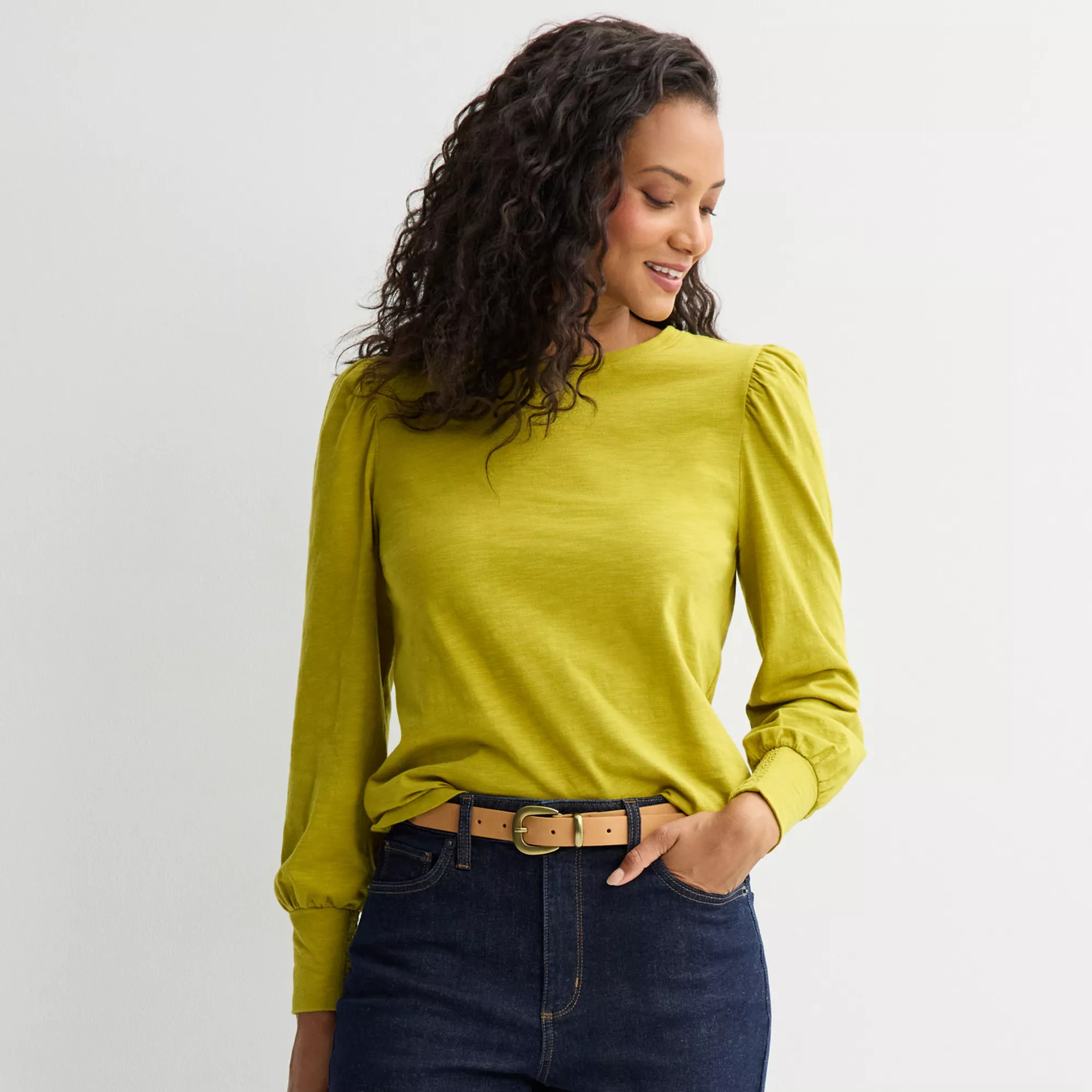 Women's Sonoma Goods For Life® Long Puff Sleeve Tee, Size: Small, Ultimate Blue | Kohl's