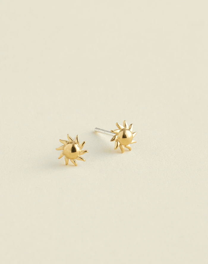 Demi-Fine Sun Stud Earrings | Madewell